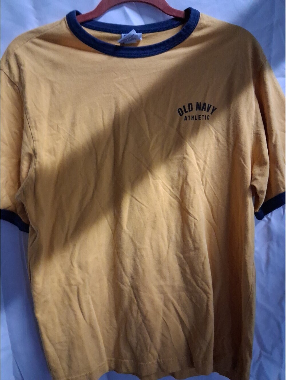 Vintage Y2K Old Navy Men's Yellow T-Shirt Size XXL G2